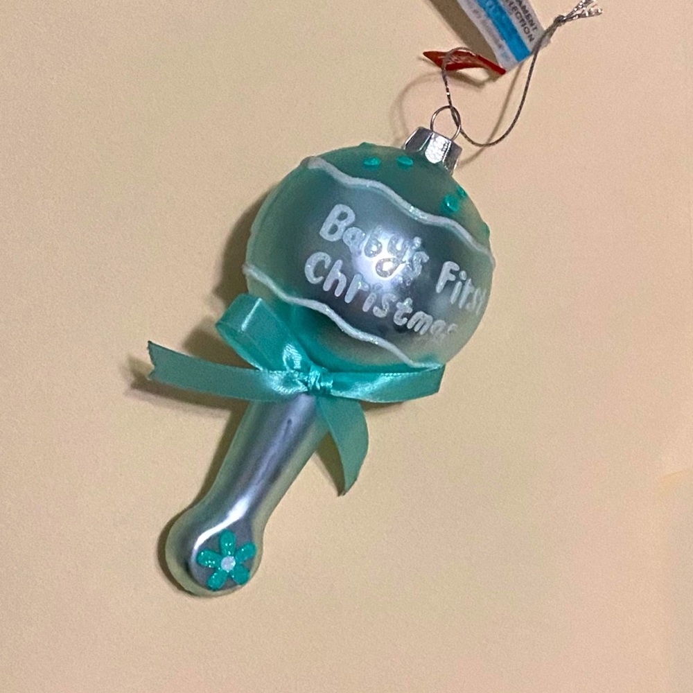 Baby's First Christmas Ornament, Glass